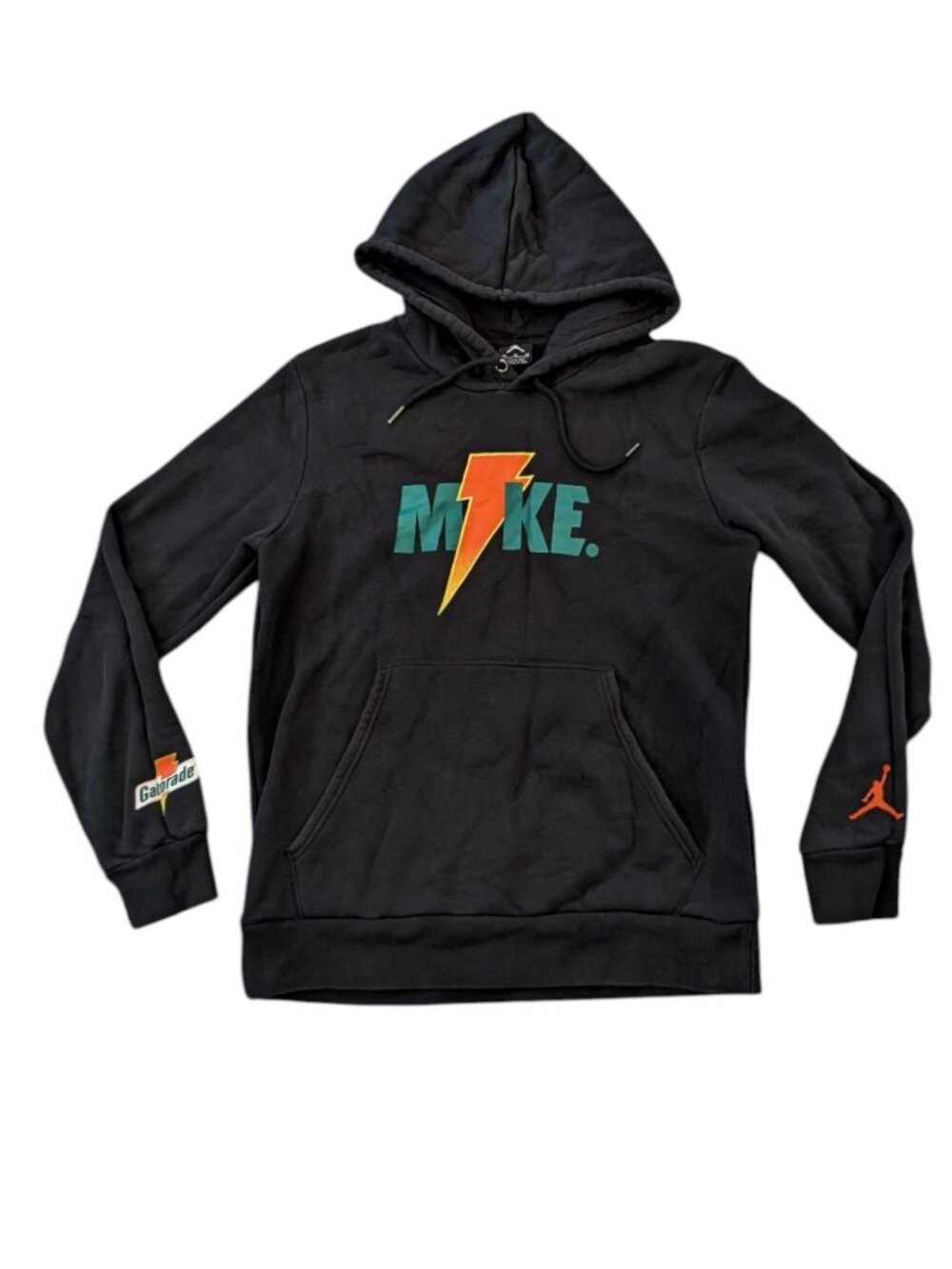 Nike Air Jordan Gatorade Mike Logo Hoodie Pullover Sweatshirt Mens Sz M Black
